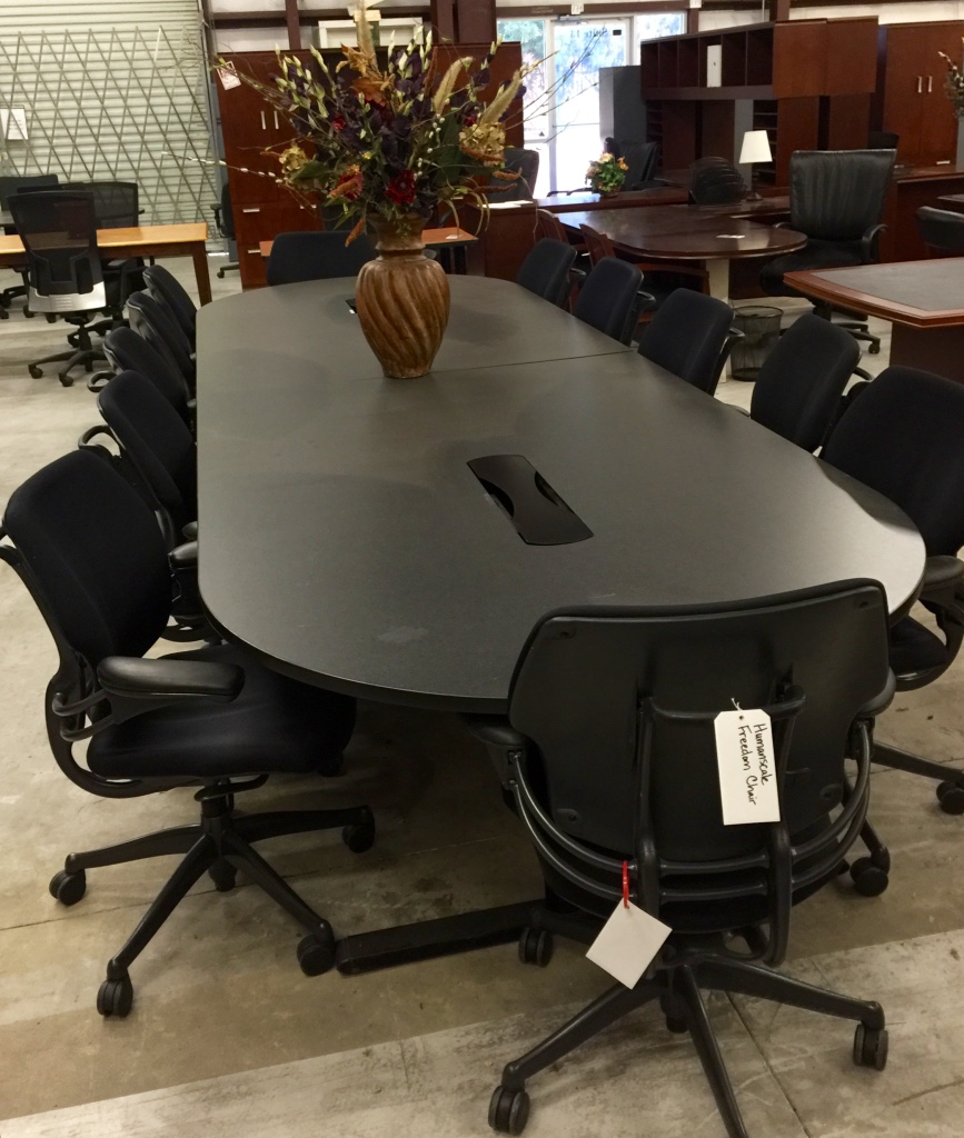 Used Black Conference Table Seats 12