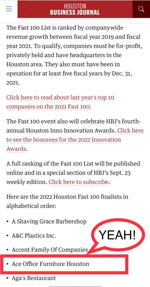 Houston Business Journal reveals finalists for 2022 Fast 100, celebrating fast-growing Companies.
